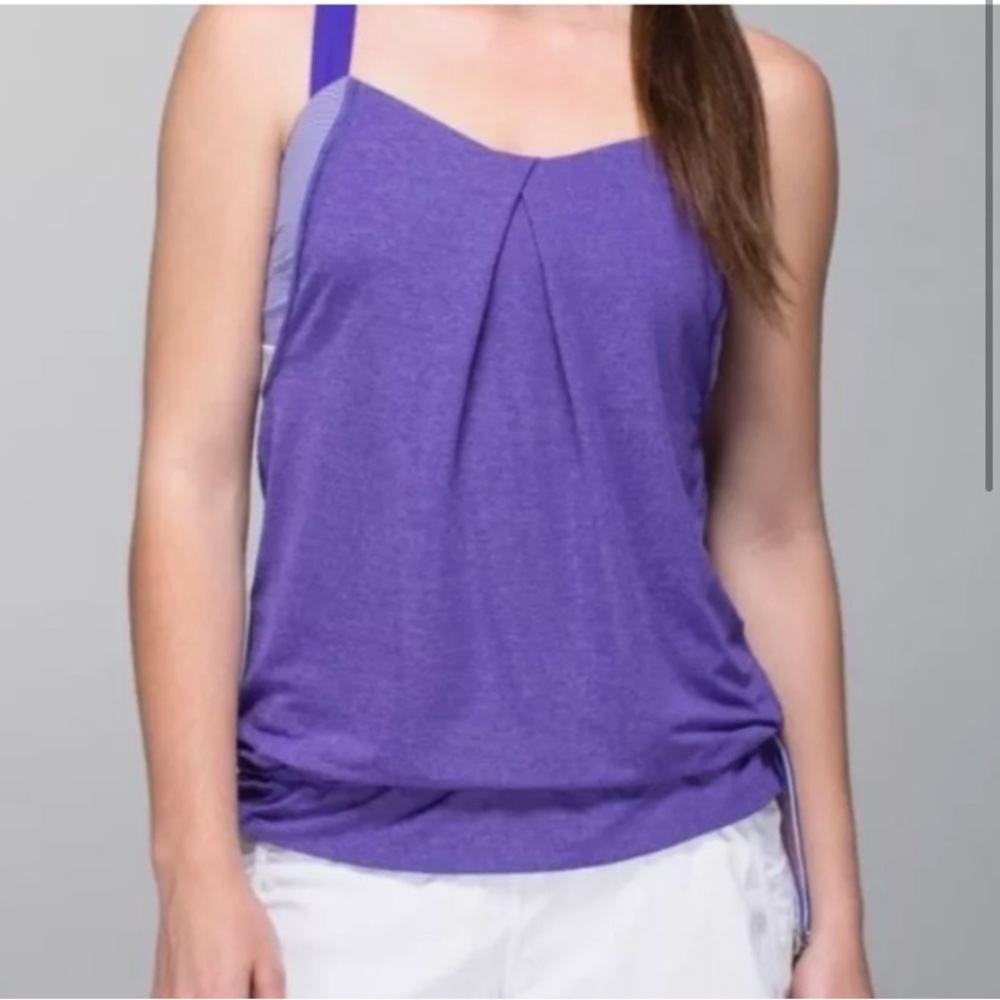 Lululemon Rest Less purple tank top size 6